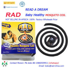 125rad Baby Healthy Mosquito Coil para o mercado da Nigéria